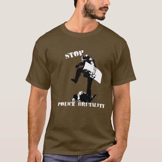 Stoppen Sie Polizei-Brutalität T-Shirt (Vorderseite)