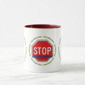Stoppen Sie, Richtungs-Tasse herzustellen Tasse (Zentrum)
