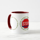 Stoppen Sie, Richtungs-Tasse herzustellen Tasse (Vorderseite Links)