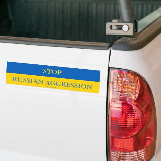 Stoppen Sie russischen Angriffs-Autoaufkleber Autoaufkleber (Auf Lkw)
