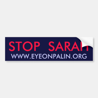 STOPPEN SIE SARAH, WWW.EYEONPALIN.ORG AUTOAUFKLEBER