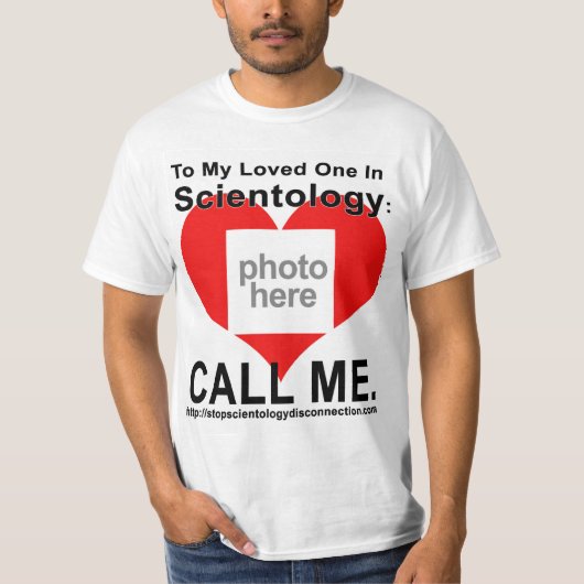 Stoppen Sie Scientology-Trennungs-Foto-T - Shirt (Vorderseite)