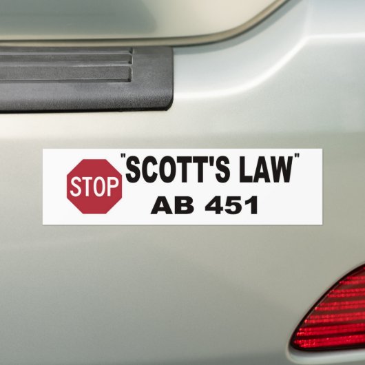 STOPPEN SIE SCOTTS GESETZESAutoaufkleber Autoaufkleber (Auf Auto)