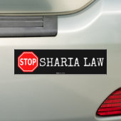 Stoppen Sie Sharia GesetzesAutoaufkleber Autoaufkleber (Auf Auto)