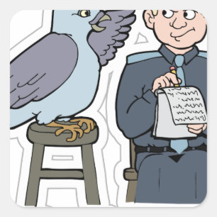 stoppen Sie snitching Taube Quadratischer Aufkleber