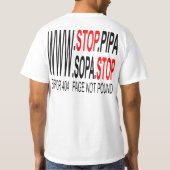 Stoppen Sie SOPA u. PIPA T - Shirt (Rückseite)
