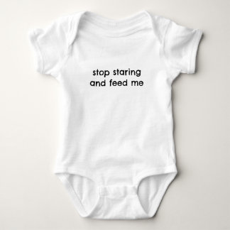 Stoppen Sie Staring und Füttre Me Funny Baby Bodys Strampler