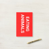 STOPPEN SIE, TIERE ZU ESSEN POST-IT KLEBEZETTEL (Auf Schreibtisch)