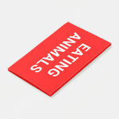 STOPPEN SIE, TIERE ZU ESSEN POST-IT KLEBEZETTEL (angewinkelt)