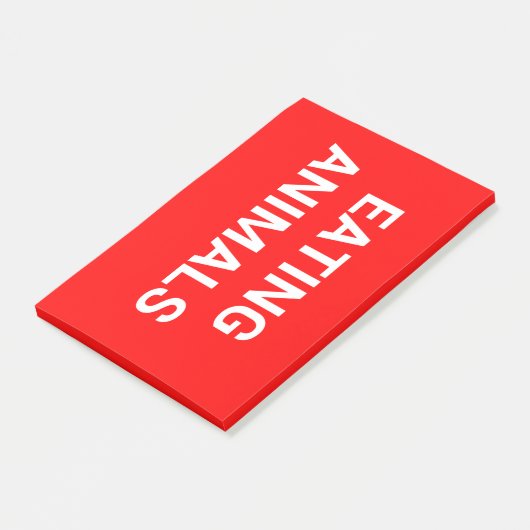 STOPPEN SIE, TIERE ZU ESSEN POST-IT KLEBEZETTEL (angewinkelt)