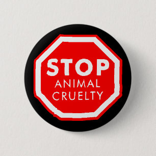 Stoppen Sie Tiergrausamkeit Button