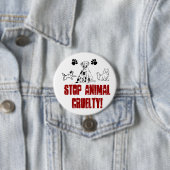 STOPPEN SIE TIERgrausamkeit! Button (Beispiel)