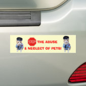 Stoppen Sie Tiermissbrauch Autoaufkleber (Auf Auto)