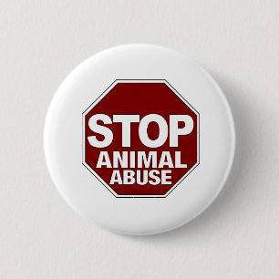 Stoppen Sie Tiermissbrauch Button