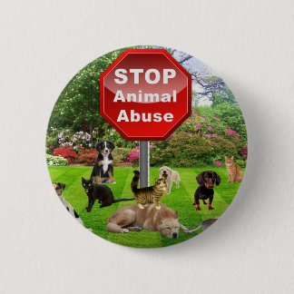 Stoppen Sie Tiermissbrauch Button