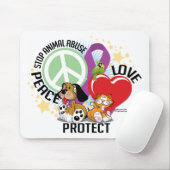 Stoppen Sie Tiermissbrauch PLP Mousepad (Mit Mouse)