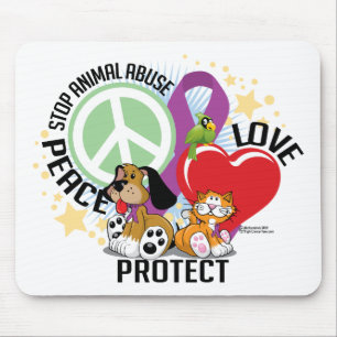 Stoppen Sie Tiermissbrauch PLP Mousepad