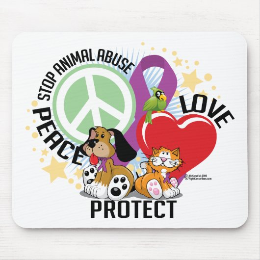 Stoppen Sie Tiermissbrauch PLP Mousepad (Vorne)