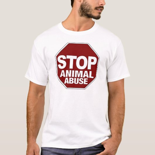 Stoppen Sie Tiermissbrauch T-Shirt (Vorderseite)