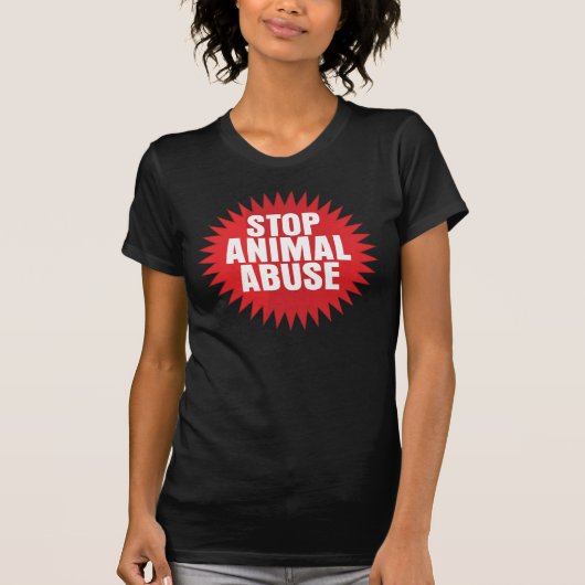 Stoppen Sie Tiermissbrauch T-Shirt (Vorderseite)