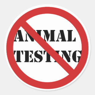 stoppen Sie Tierversuche Runder Aufkleber