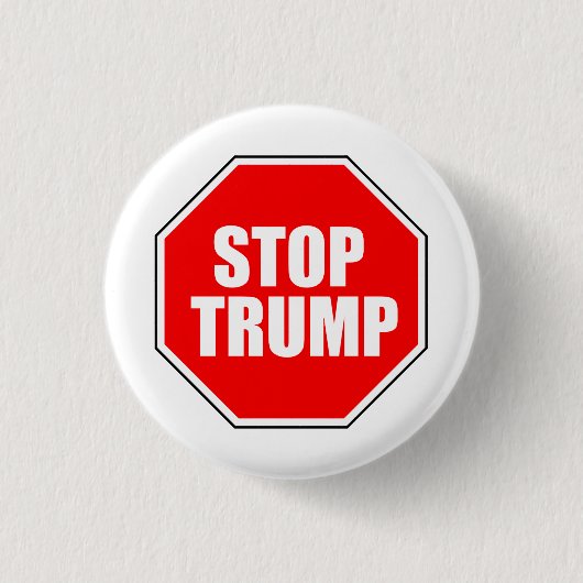 "STOPPEN Sie TRUMPF" 1,25 Zoll Button (Vorderseite)