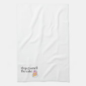 Stoppen Sie u. riechen Sie den Kuchen Geschirrtuch (Vertikal)