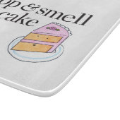 Stoppen Sie u. riechen Sie den Kuchen Schneidebrett (Ecke)