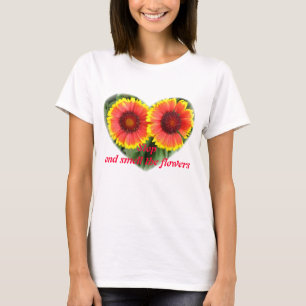 Stoppen Sie u. riechen Sie die Blumen T-Shirt
