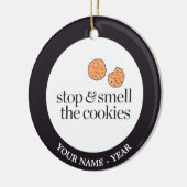 Stoppen Sie u. riechen Sie die Plätzchen Keramikornament (Links)