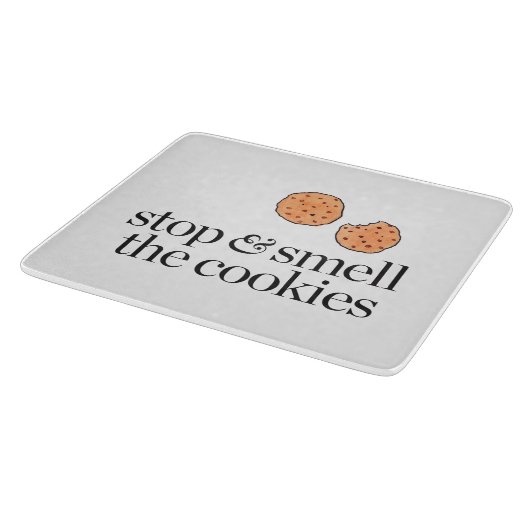 Stoppen Sie u. riechen Sie die Plätzchen Schneidebrett (Ecke)