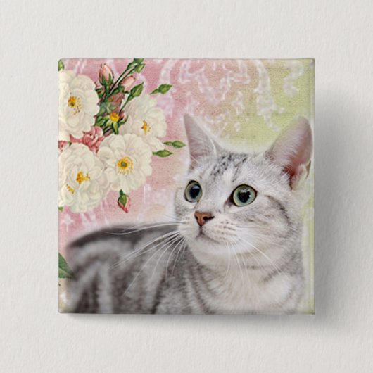 Stoppen Sie, um die Rosen zu riechen Button (Vorderseite)