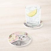 Stoppen Sie, um die Rosen zu riechen Sandstein Untersetzer (Seite)