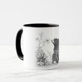 Stoppen Sie und riechen Sie die Blumen-Tasse Tasse (Vorderseite Links)