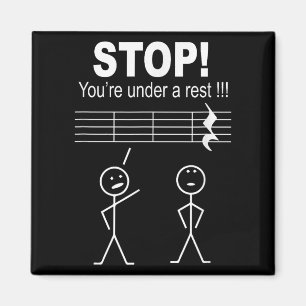 Stoppen Sie unter der Erholung Funny Musician T Sh Magnet