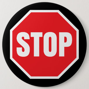 stoppen Sie Verkehrszeichen Button