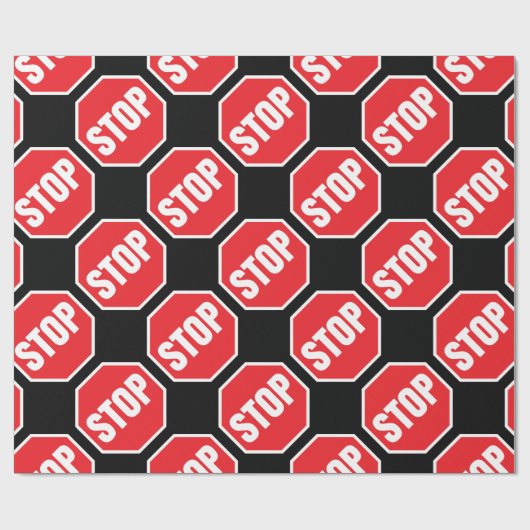 stoppen Sie Verkehrszeichen Geschenkpapier (Flach)
