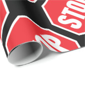 stoppen Sie Verkehrszeichen Geschenkpapier (Rolleneckpunkt)