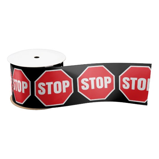 stoppen Sie Verkehrszeichen Satinband (Spule)