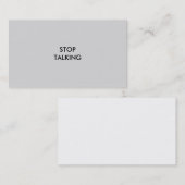 "STOPPEN SIE, VISITENKARTE ZU SPRECHEN" (Vorne/Hinten)