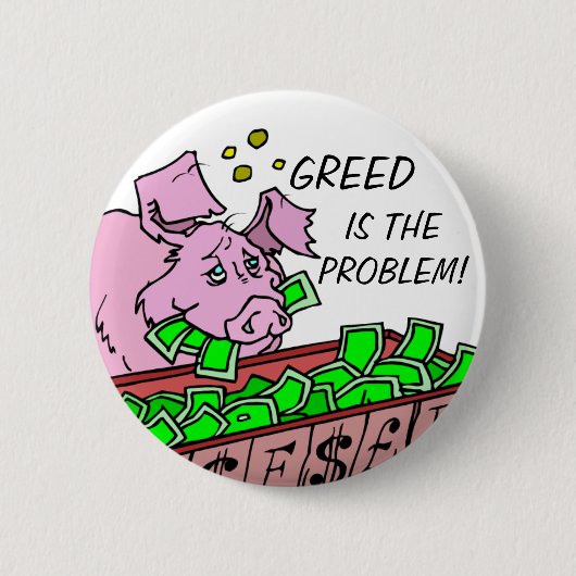 STOPPEN SIE WALL STREET-HABSUCHT BUTTON (Vorderseite)
