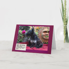 Stoppen und Riechen der Blume-Karte Karte