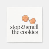 Stoppen und Riechen der Cookies Serviette (Vorderseite)