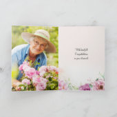 Stoppen und Riechen der Rose-Rentenkarte Karte (Innenseite)