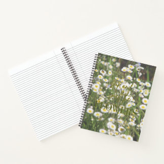 Stoppen und riechen Sie das Blume-Notebook Notizblock