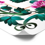 Stoppen und riechen Sie den Roséwein nach Maß Poster (Ecke)