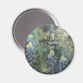 Stoppen und riechen Sie die Bluebonnets Kühlschran Magnet (Vorderseite/Rückseite)