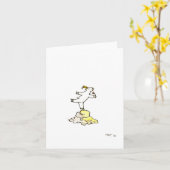 "Stoppen und riechen Sie die Blume", leere Grußkar Karte (Gelbe Blume)