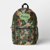 Stoppen und riechen Sie die Erdbeeren Schneckenmus Bedruckter Rucksack (Vorderseite)