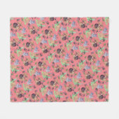 Stoppen und riechen Sie die Erdbeeren Schneckenmus Fleecedecke (Vorderseite (Horizontal))